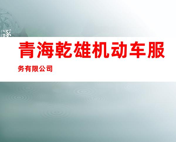 青海乾雄机动车服务有限公司