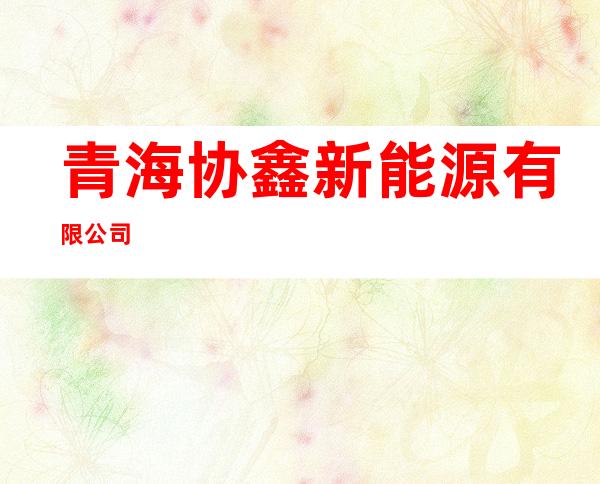 青海协鑫新能源有限公司