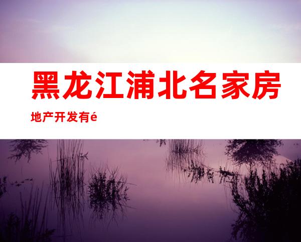 黑龙江浦北名家房地产开发有限公司