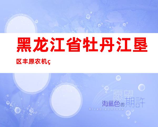 黑龙江省牡丹江垦区丰原农机经销有限公司