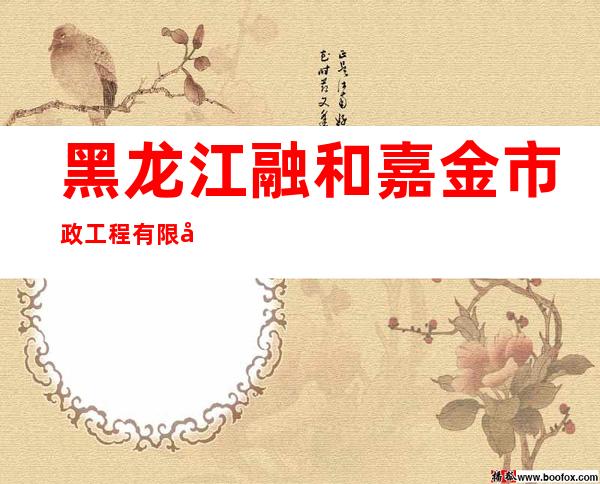 黑龙江融和嘉金市政工程有限公司